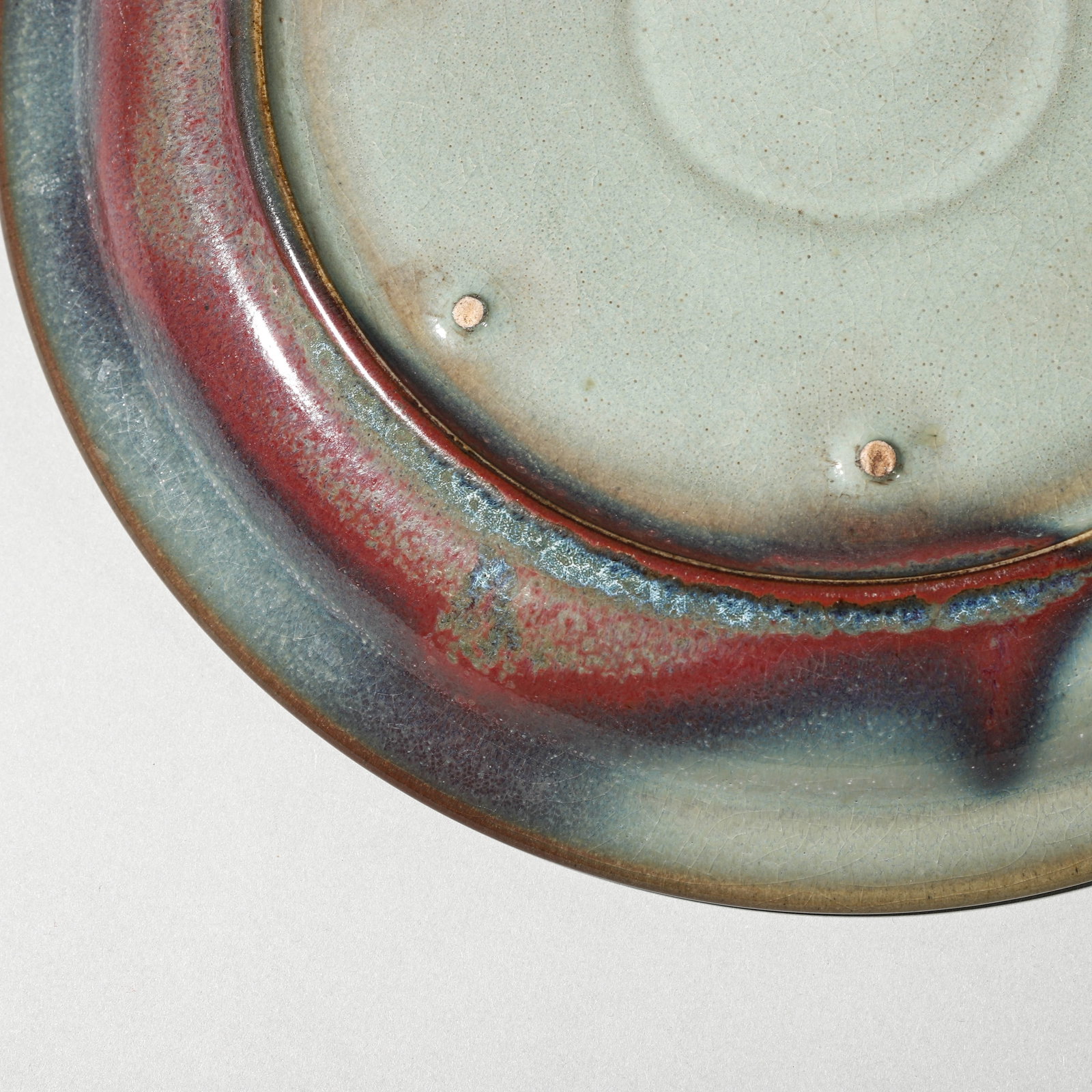 A CHINESE JUN-TYPE GLAZED DISH - 6