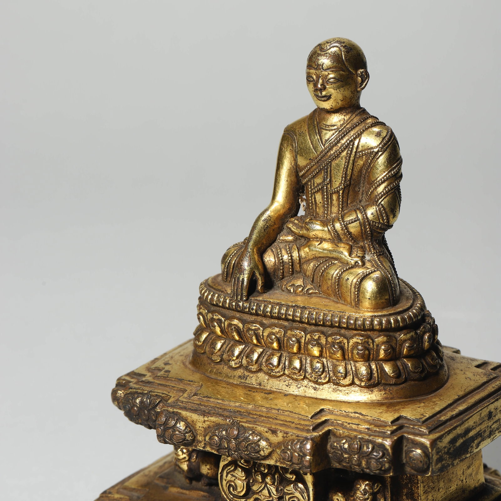 A GILT-BRONZE BUDDHA - 5