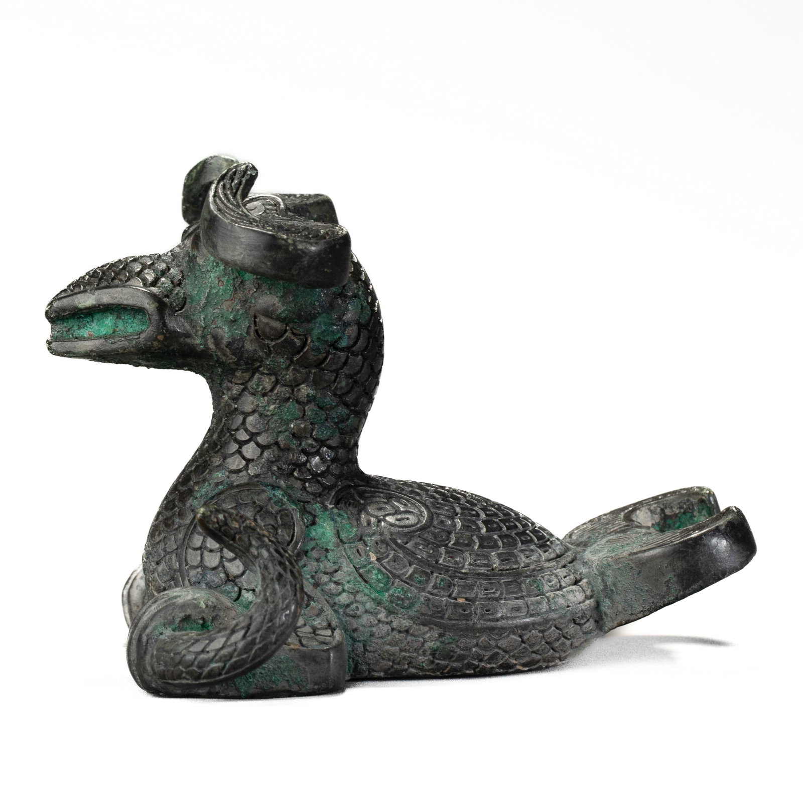 A BRONZE PHOENIX-FORM MAT WEIGHT - 2