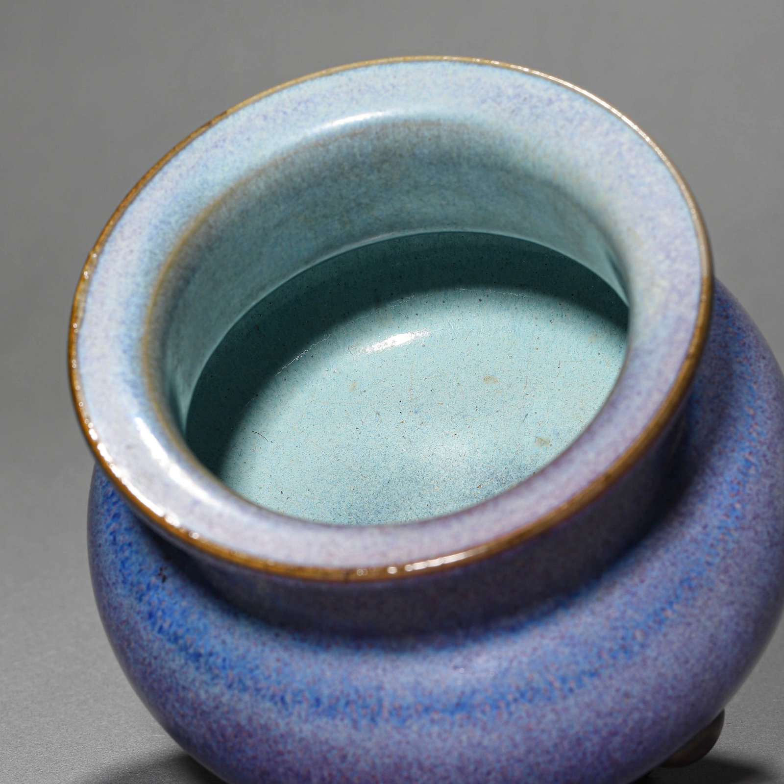 A CHINESE JUN WARE TRIPOD CENSER. - 6