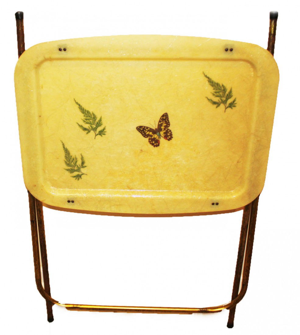 62 1950s Retro Fiberglass TV Trays, Set of 4