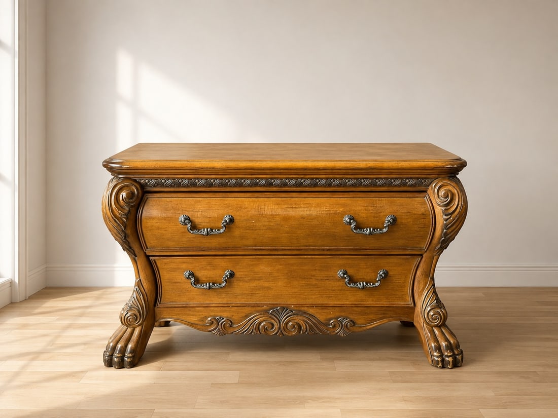 Michael Amini Signature Series Baroque Style Bombe Two-Drawer Chest (1 of 5)