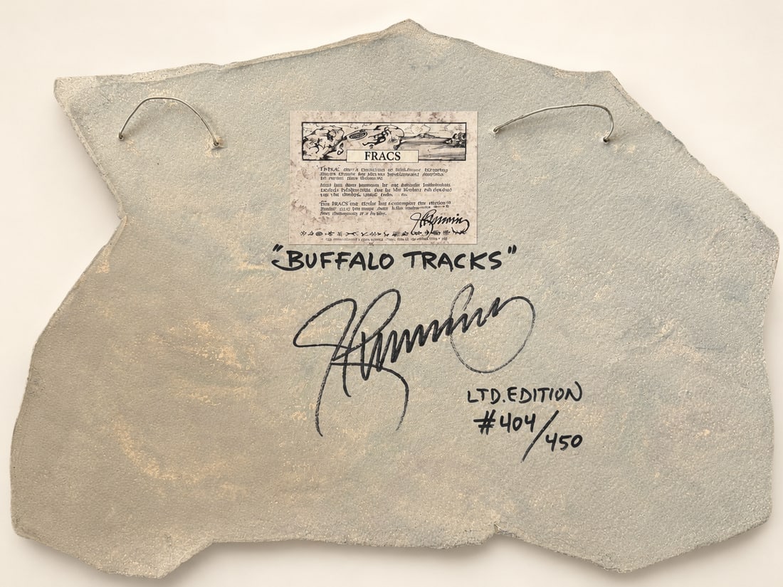 Limited Edition "Buffalo Tracks" Bas-Relief Wall Art - 3