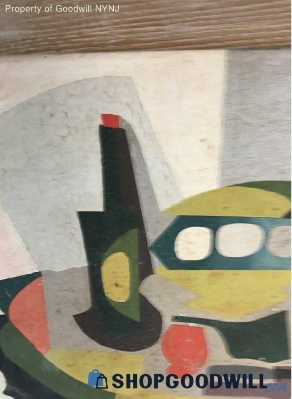 Mid-Century Abstract Still Life Painting, Signed M. Payne - 2