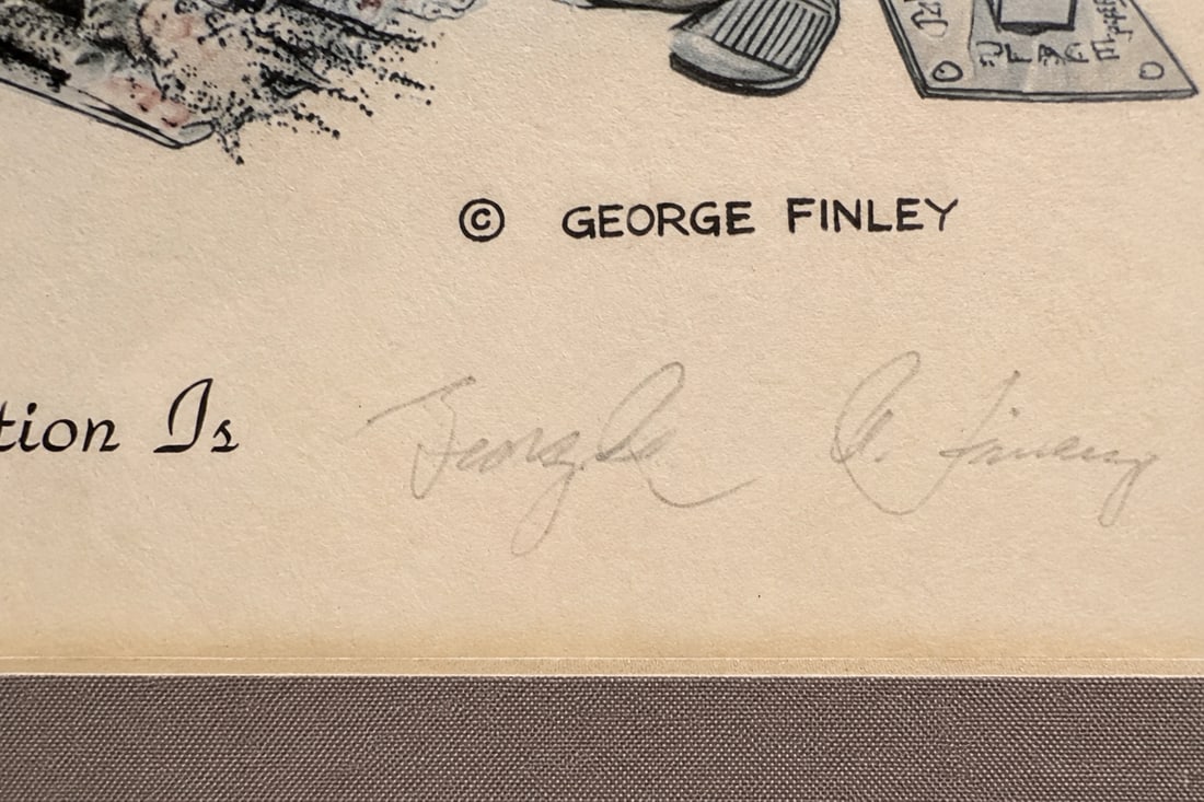 George Finley "Where The Action Is" Framed Illustration - 4