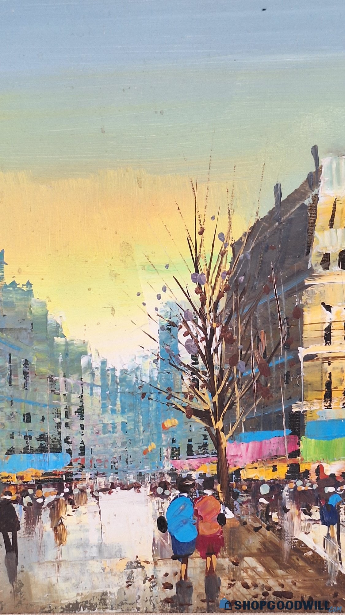 Christopher Fars (Italian, b. 1941) Mid-Century Parisian Street Scene Oil Painting - 2