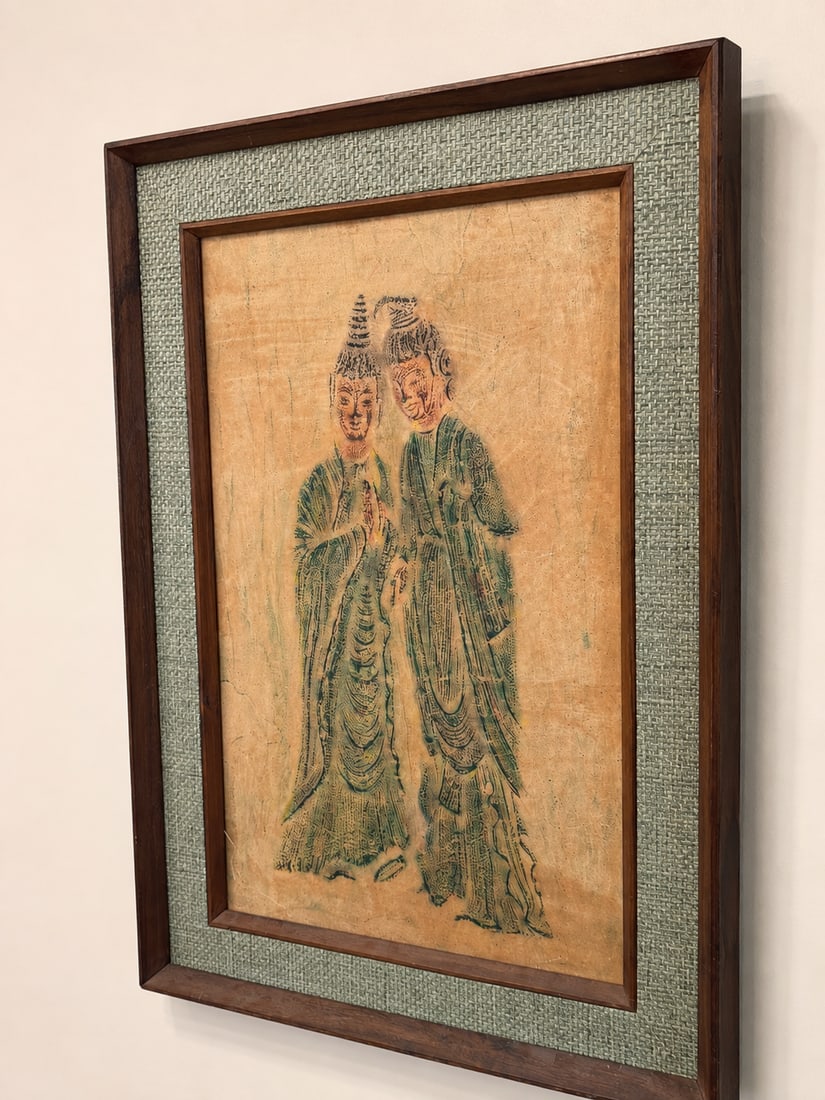 Chinese Stone Rubbing of Two Buddhist Figures, Tang Dynasty Style - 3