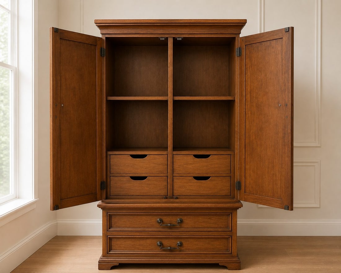 Century Furniture of Distinction Traditional Wood Armoire with Drawers - 2