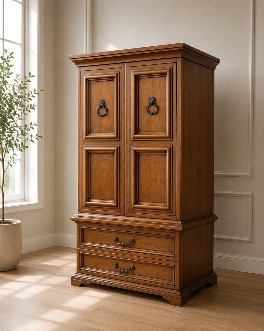 Century Furniture of Distinction Traditional Wood Armoire with Drawers - 3