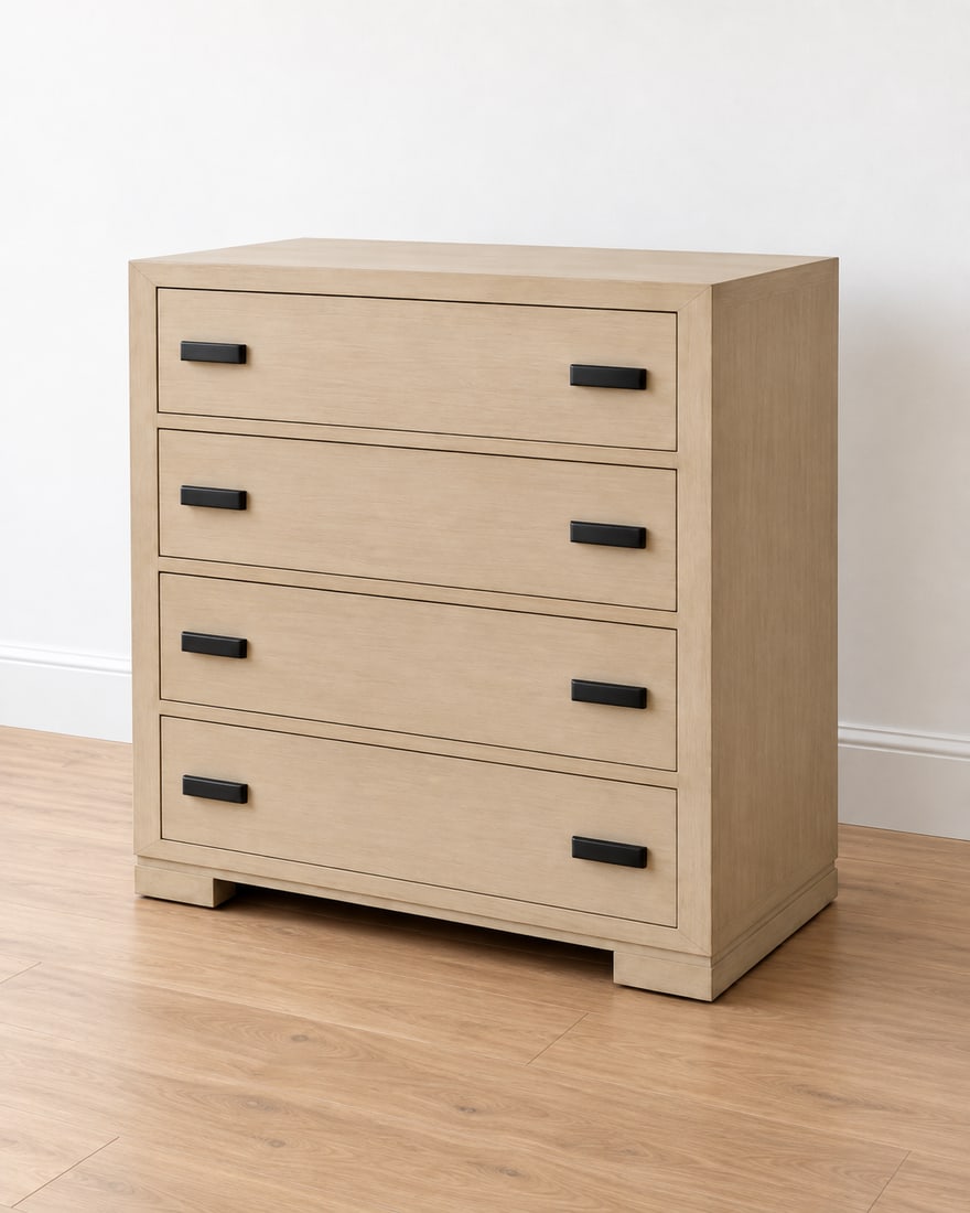 Contemporary Faux Bois Four-Drawer Dresser - 3