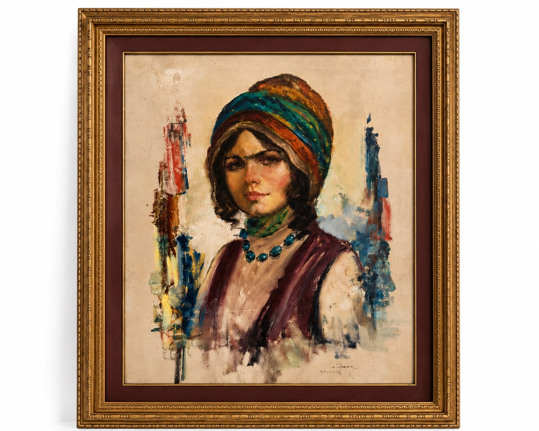 Mid-Century Modern Portrait of a Woman, Signed S. Sperry - 2