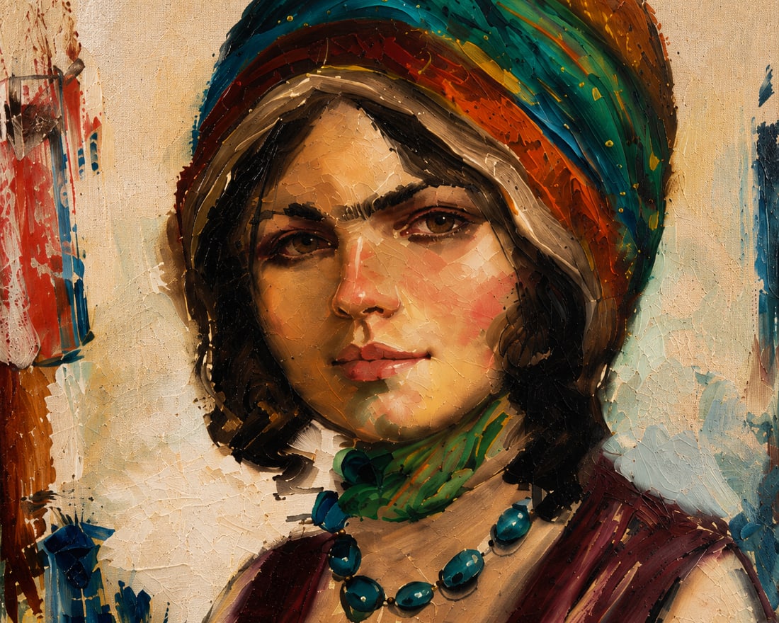 Mid-Century Modern Portrait of a Woman, Signed S. Sperry - 3