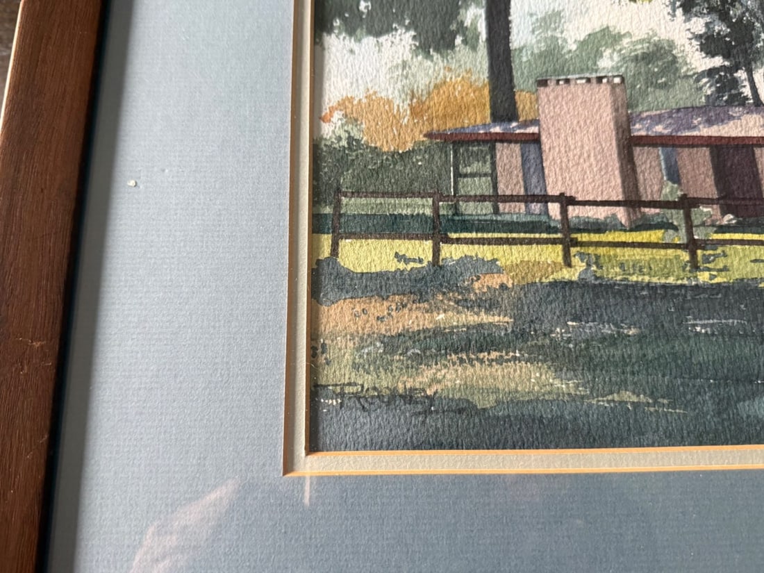 Mid-20th Century Framed Watercolor Landscape Painting - 3