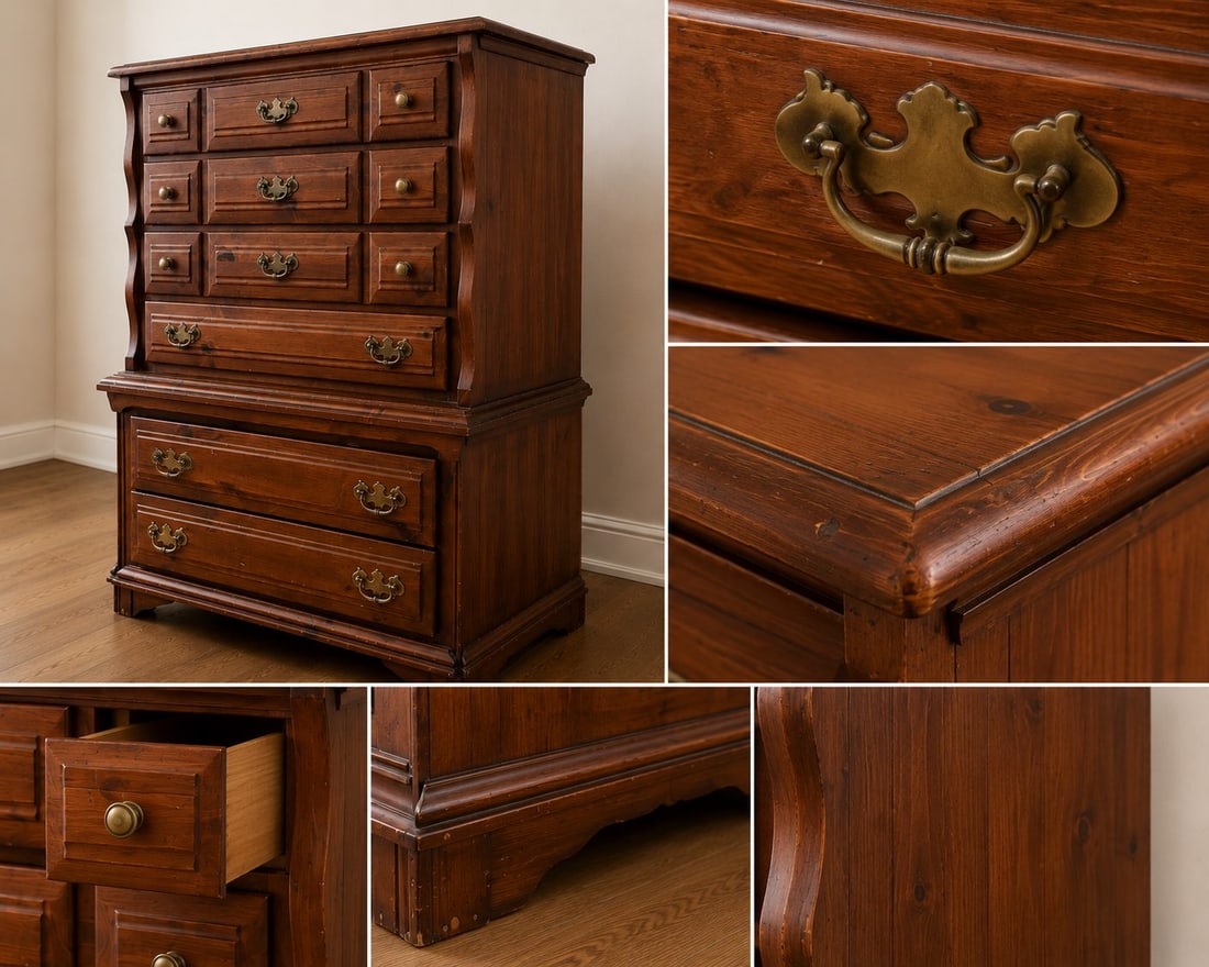 Young-Hinkle "Plymouth Pine" Traditional Chest on Chest - 3