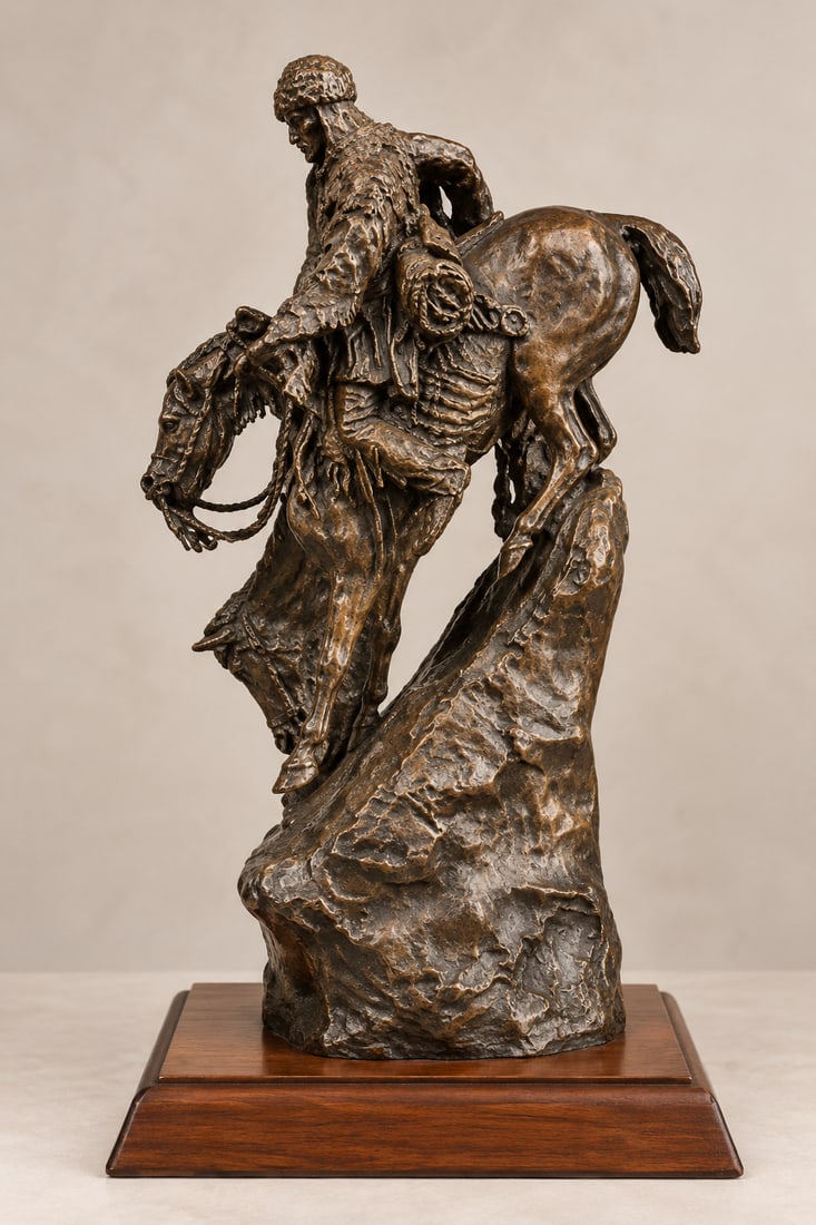 “The Mountain Man" Bronze Sculpture, Franklin Mint, 1988 - 3