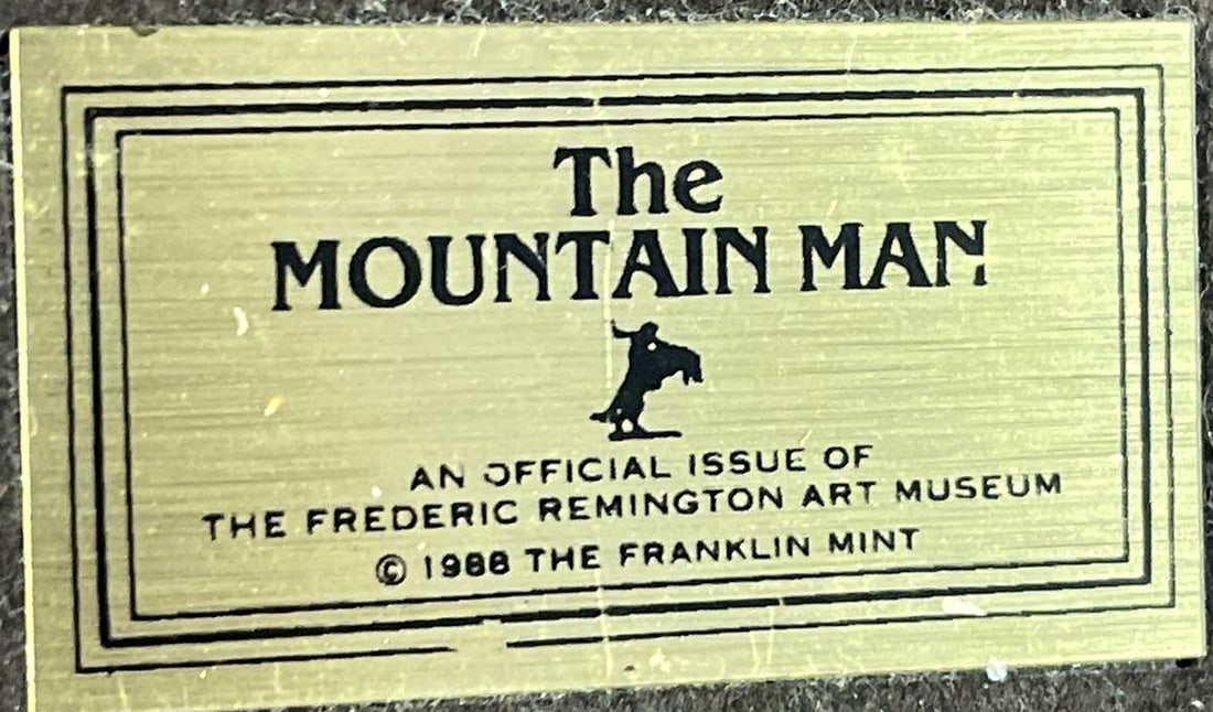 “The Mountain Man" Bronze Sculpture, Franklin Mint, 1988 - 4