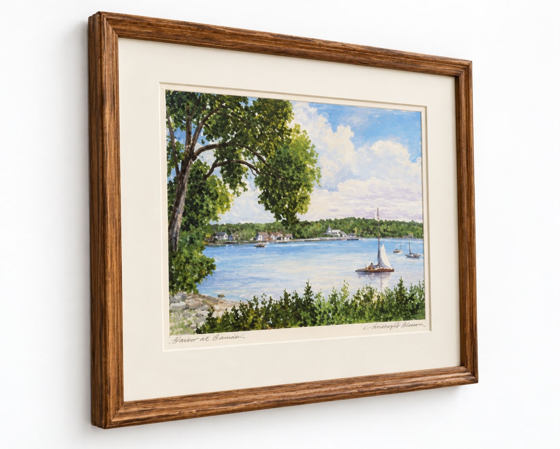 Mairey H. Wheeler, "Shrewsbury Summer" Framed Watercolor Painting - 3