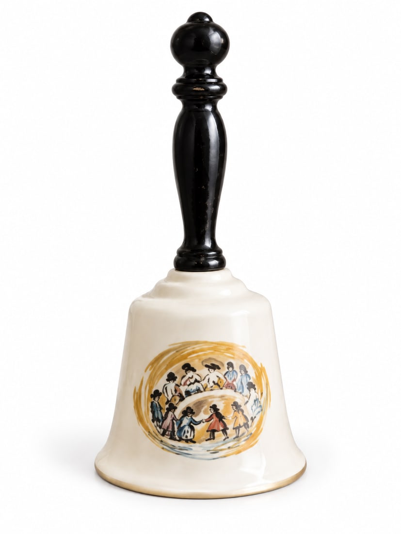 Pair of Mid-Century Hand-Painted Porcelain Bells - 3