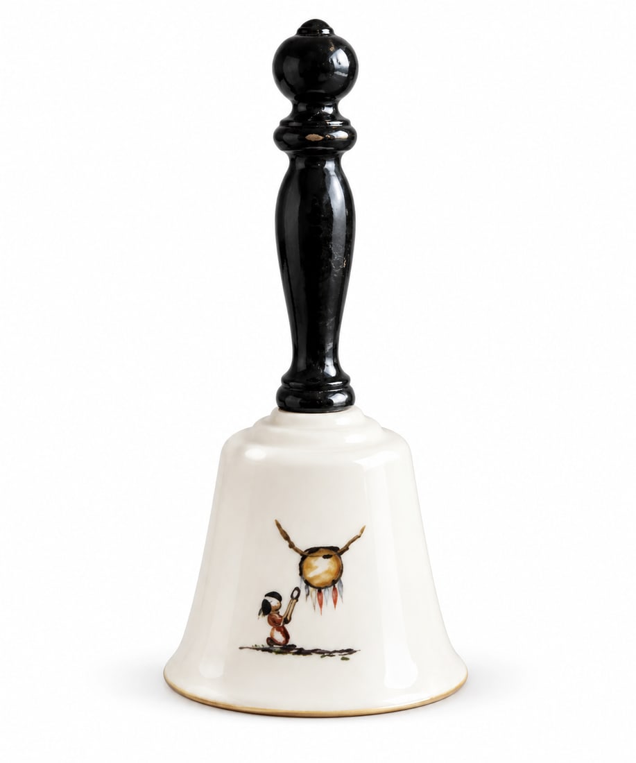 Pair of Mid-Century Hand-Painted Porcelain Bells - 4