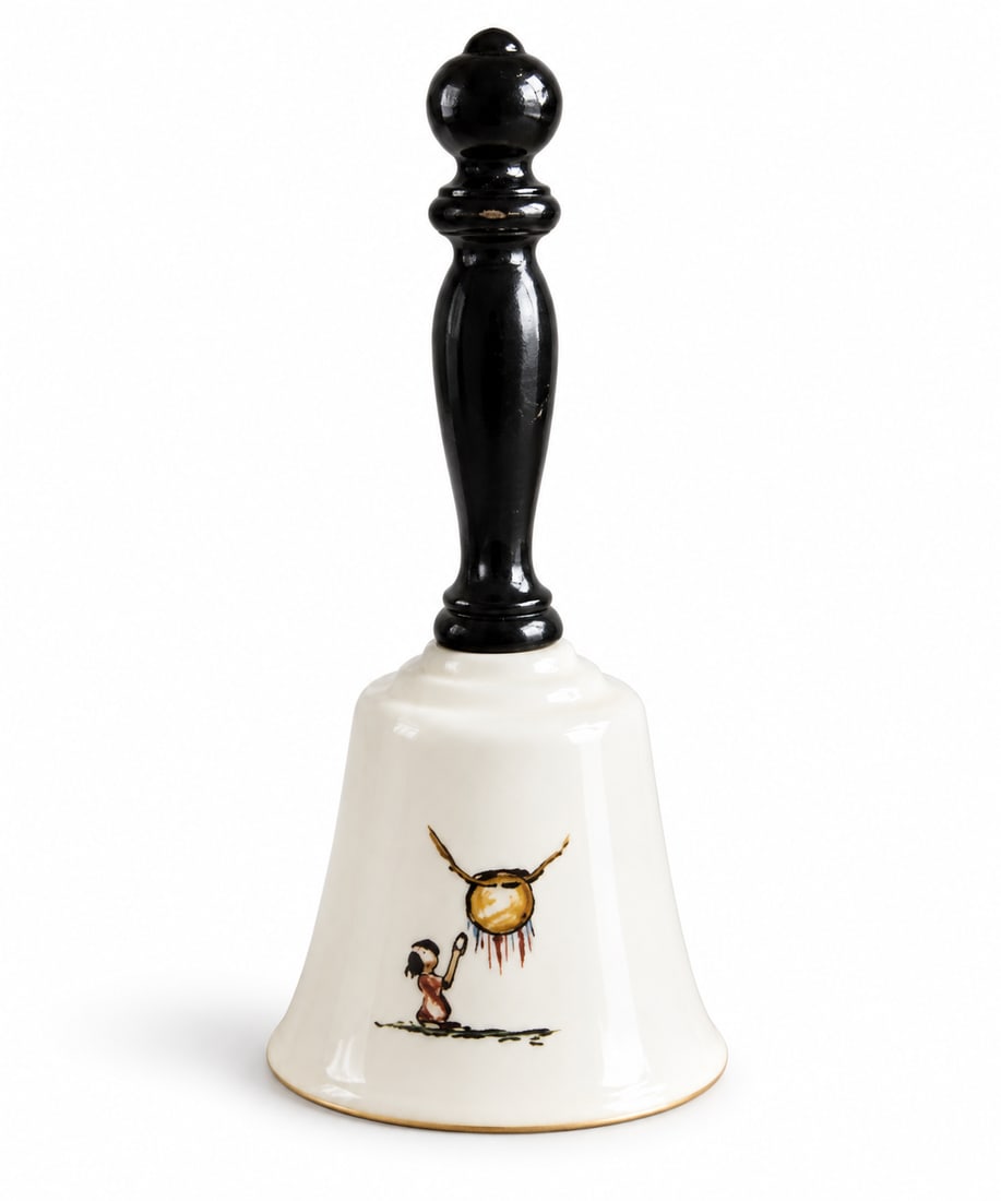 Pair of Mid-Century Hand-Painted Porcelain Bells - 5