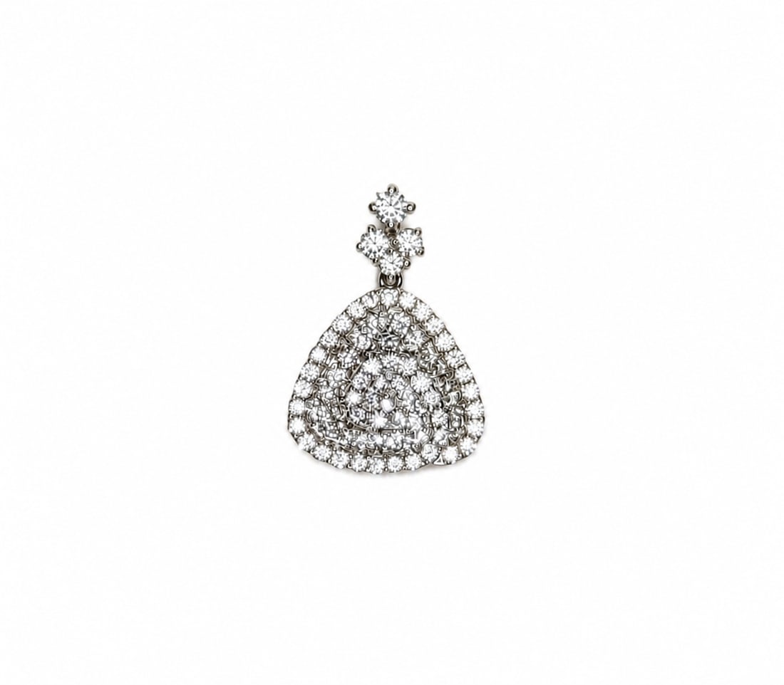 White gold diamond swirl pendant (1 of 3)