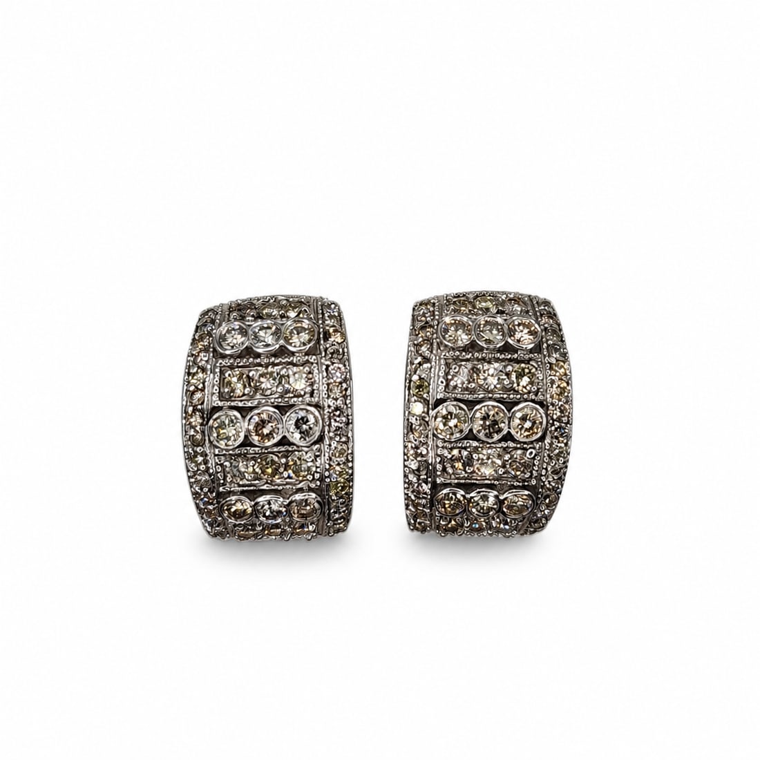 White gold diamond earrings (1 of 2)