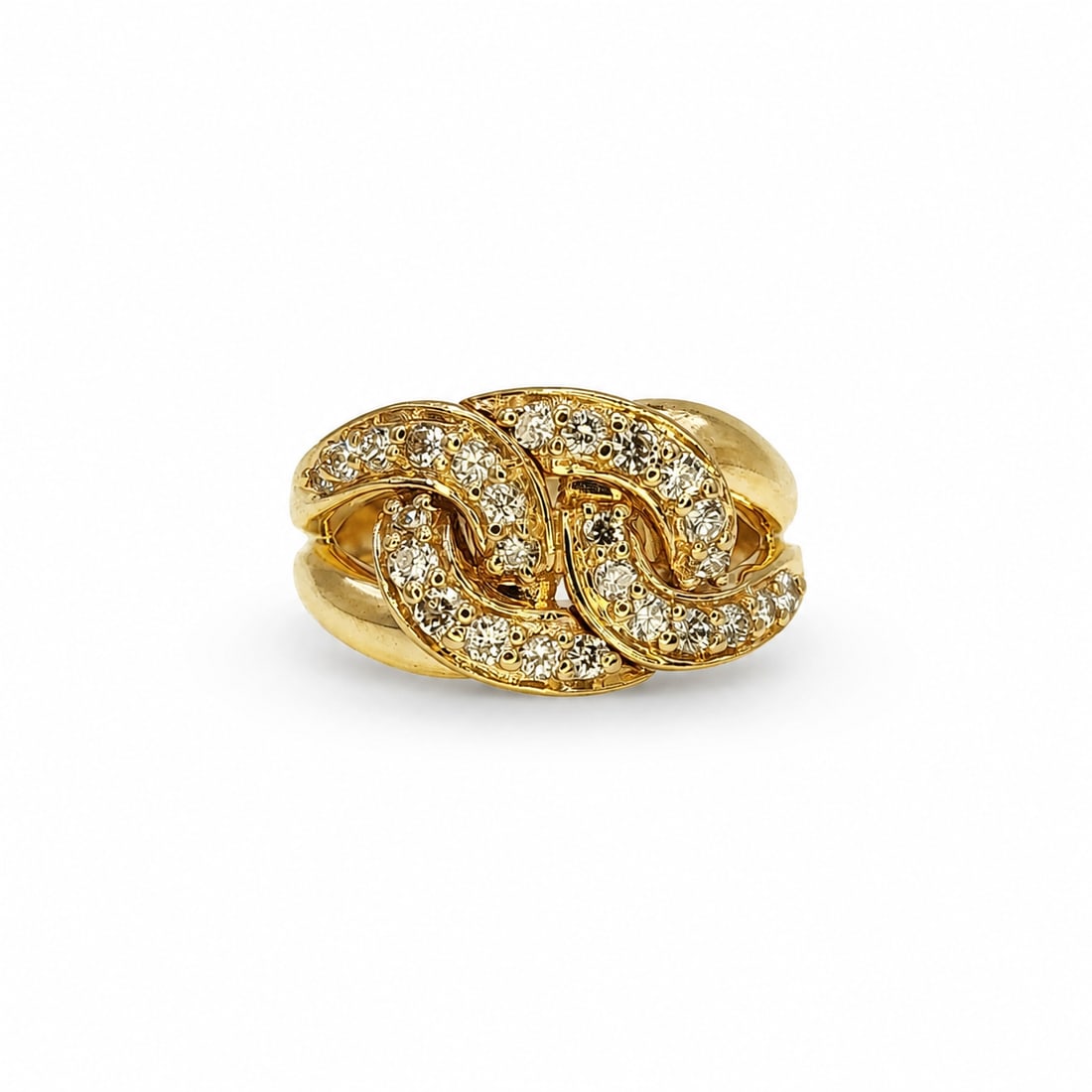 Yellow gold diamond ring (1 of 3)