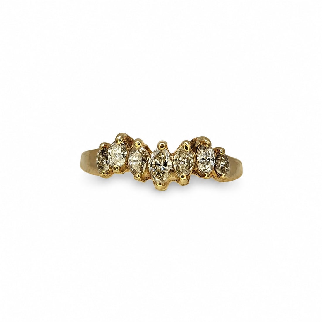 Yellow gold diamond ring (1 of 4)