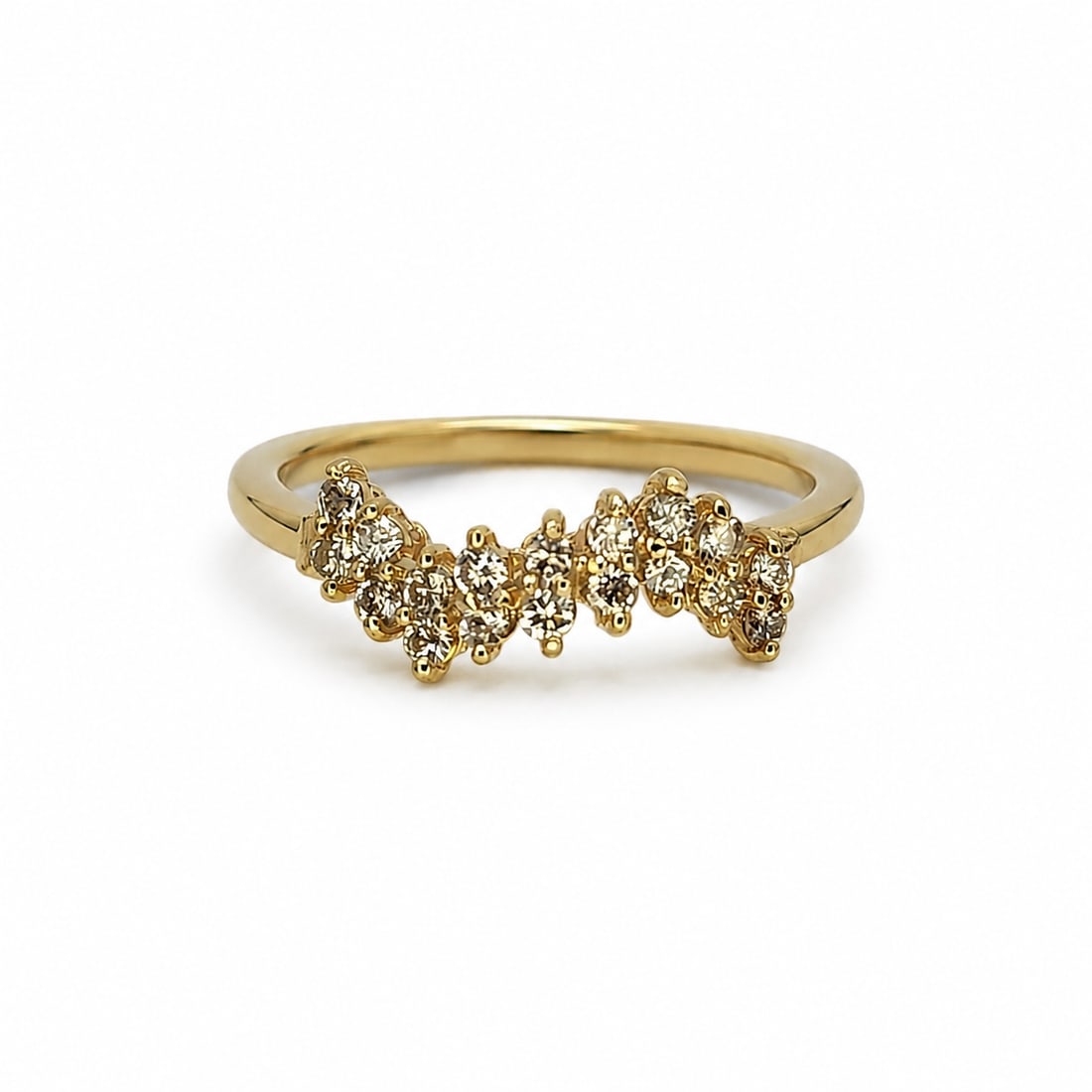Yellow gold diamond ring (1 of 4)