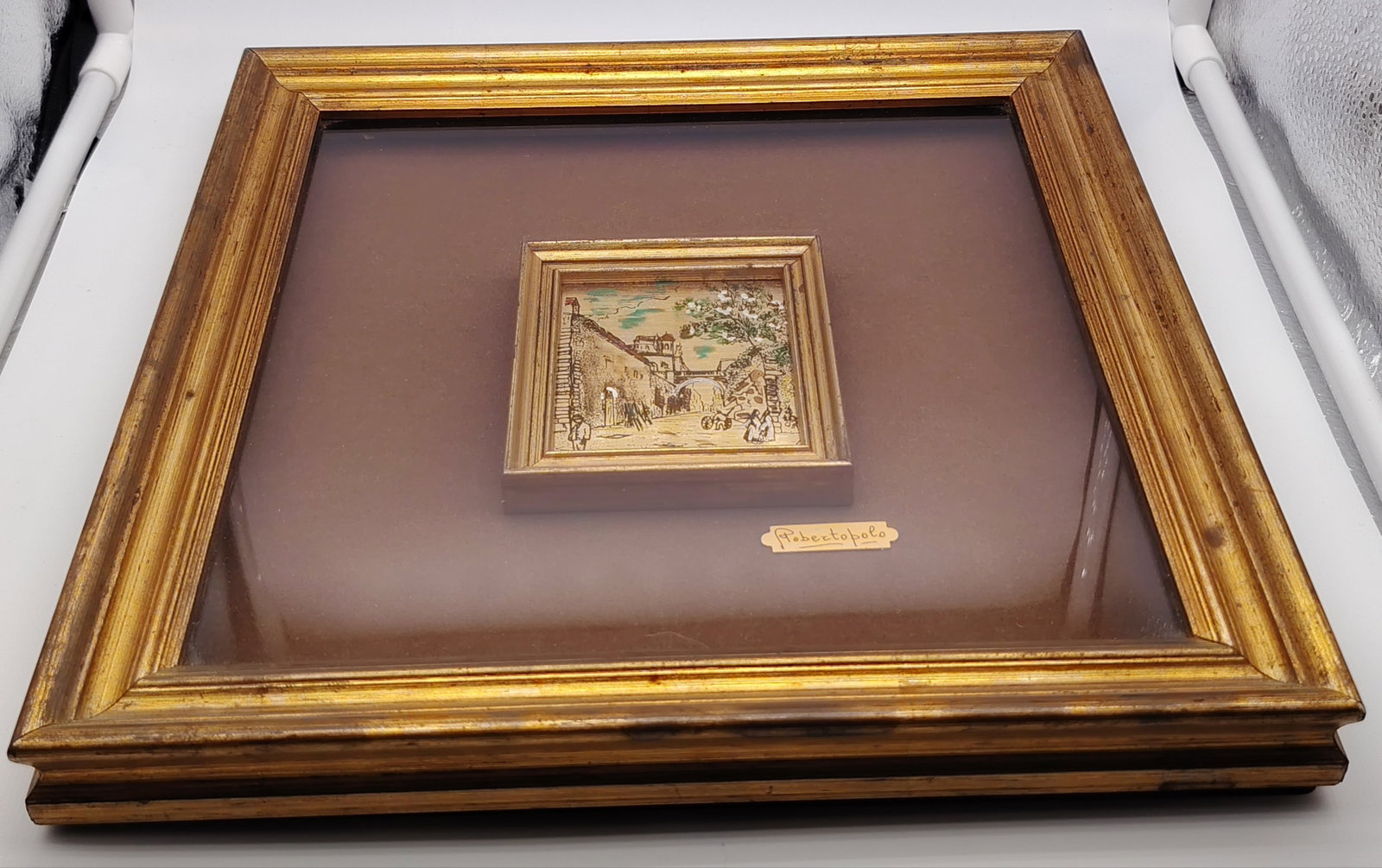 Handcrafted Miniature Art Piece on 24K Gold Laminate - Designer Roberto Polo (1 of 10)