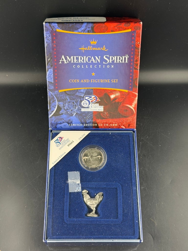 Hallmark American Spirit Collection Coin/Figurine Set Rhode Island: Hallmark American Spirit Collection Coin/Figurine Set Rhode Island