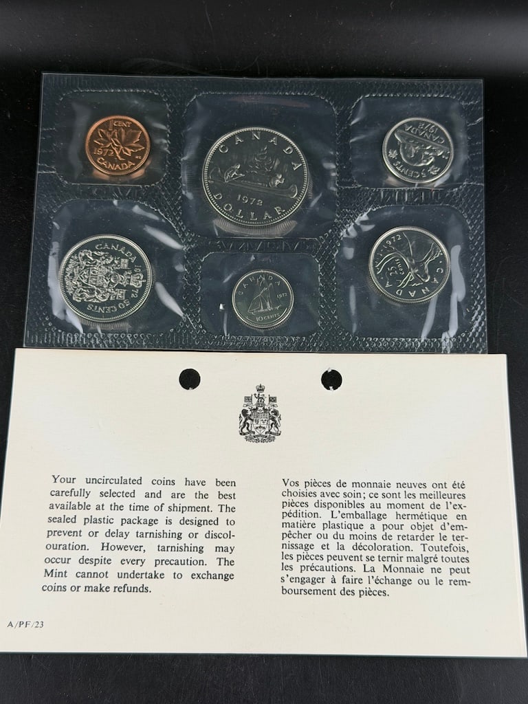 1972 Royal Canadian Mint 6-Coin Set (1 of 6)