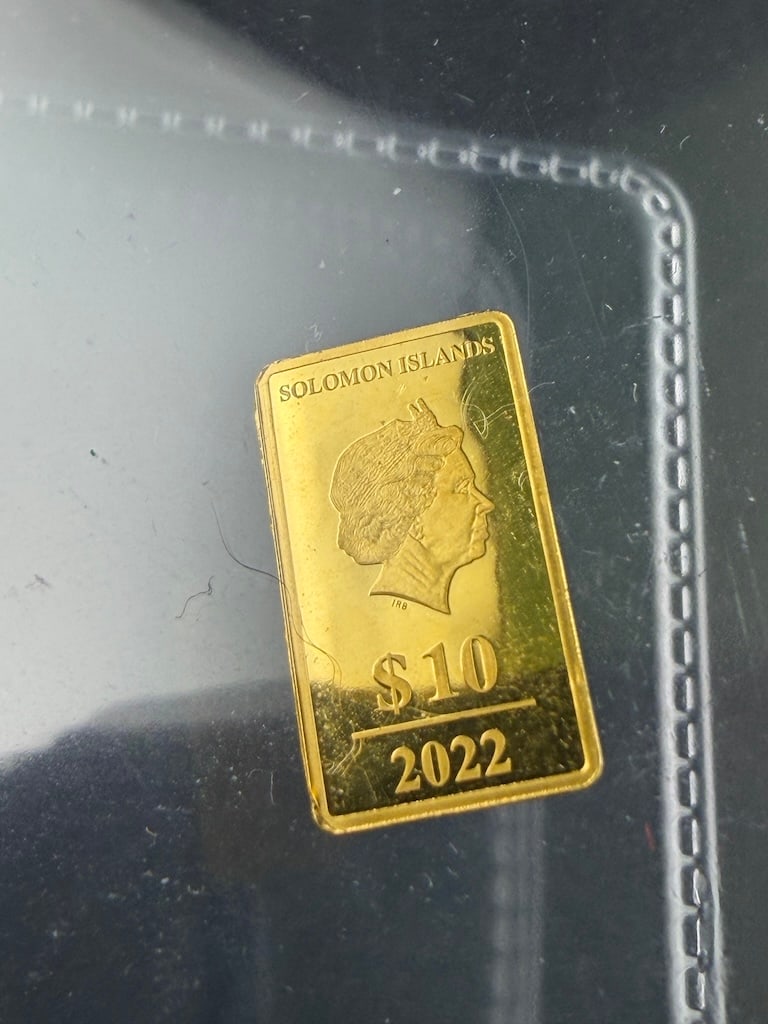 1/2 gram Gold Bar: 1/2 gram Gold Bar