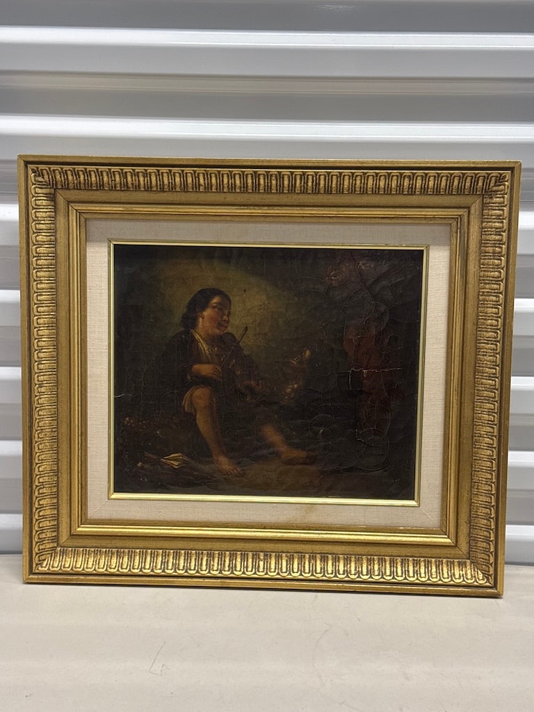19th Century European School Oil on Canvas Portrait of a Young Musician (1 of 6)