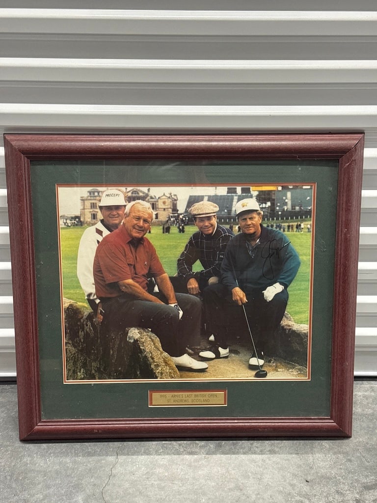 Jack Nicklaus Signed Swilcan Bridge Photo, 1995 Arnie's Last British Open (1 of 6)