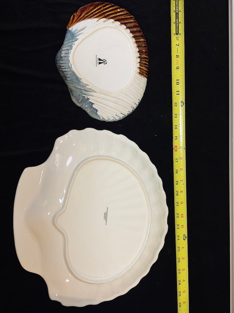 Vintage Shell-Shaped Ceramic Plates Set - 3