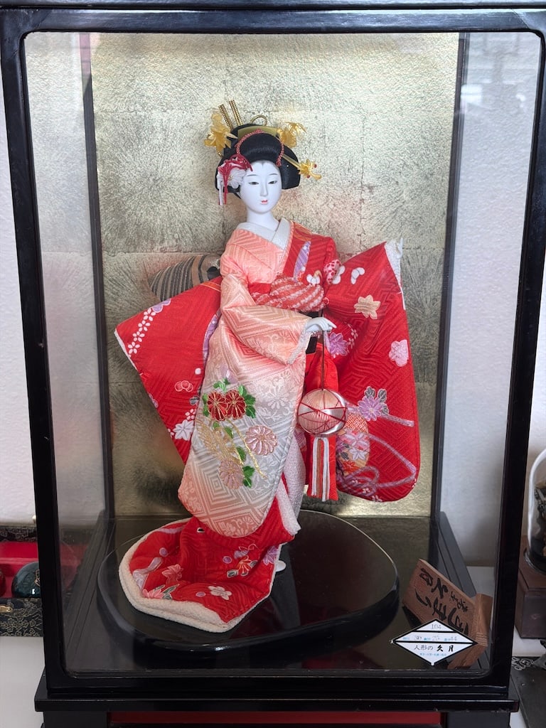 Traditional Japanese Geisha Doll in Red Kimono (1 of 5)