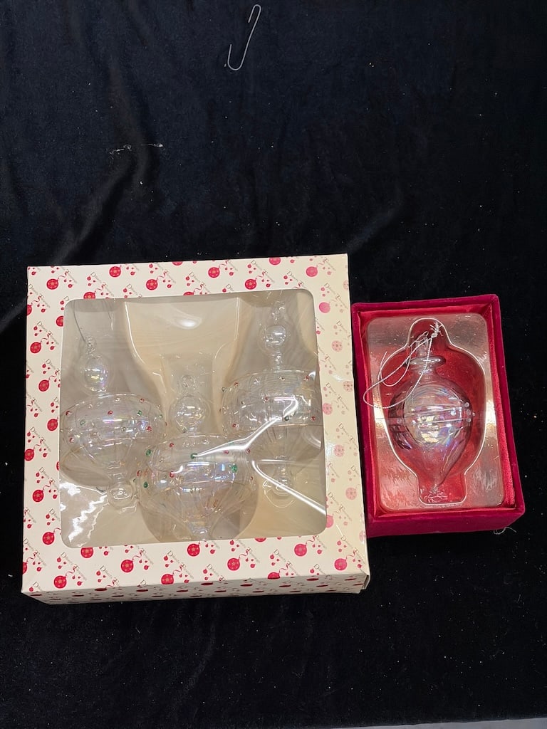 Elegant Set of Vintage Glass Ornaments (1 of 2)
