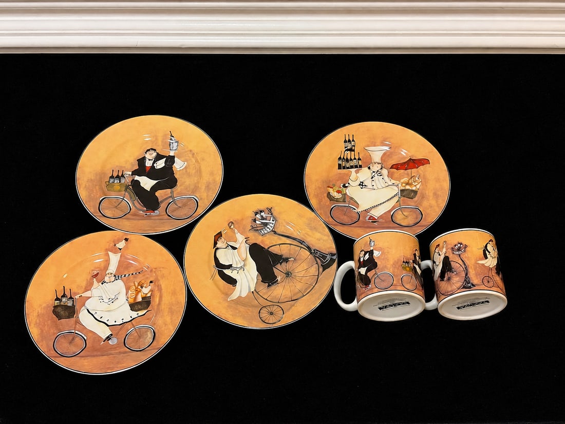 Sakura “Chefs To Go” Olivier Garrant Stoneware – 4 Plates & 2 Mugs (1 of 6)
