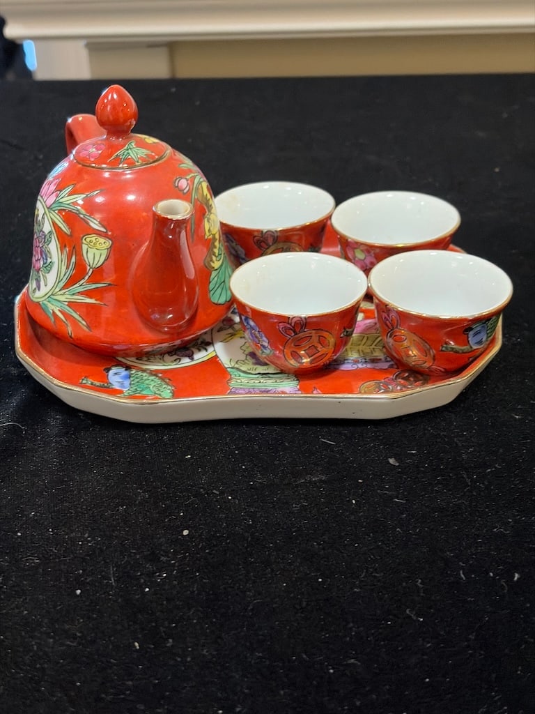 Vintage C.P.C. Macau Chinese Porcelain Tea Set with Tray (1 of 4)