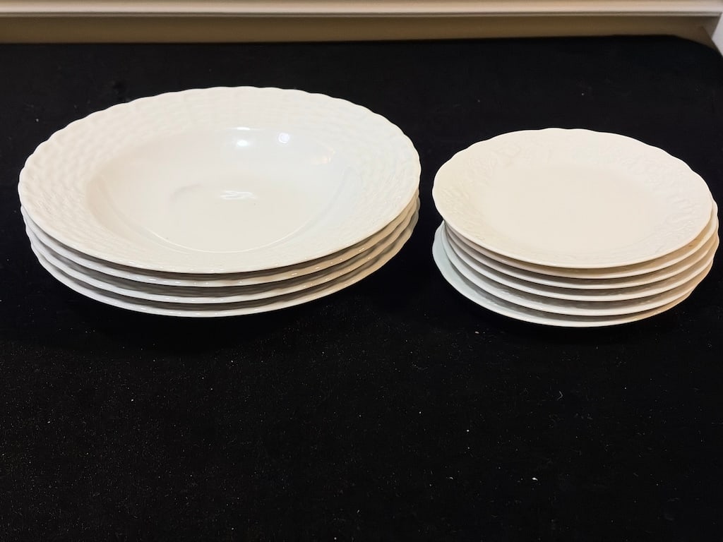 10-Piece White Tienshan Orchard & Philippe Dish Set – 4 Bowls & 6 Plates (1 of 3)
