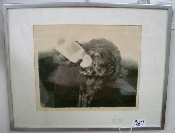 Listed Artist Lithograph by Joseph Hirsch Ltd Ed: Lithograph Entitled "Drink" by Joseph Hirsch (1910-1981),Listed Artist, Limited Edition of 250, Signed Lower Center, Framed & Matted Under Glass. Auction Estimate: $250-350.