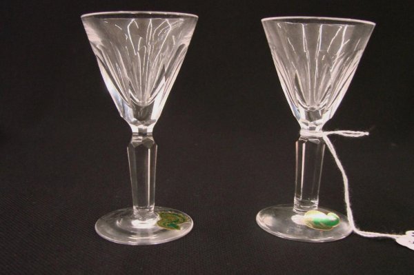 12 Signed Waterford Crystal Cordials - Sheila Pat.: 12 Signed Waterford Crystal Cordials in the Sheila Pattern 3 7/8" Ht. & 2" Diameter. Auction Estimate: $15-30 Each x 12 = Auction Est $180 â€“ 360.
