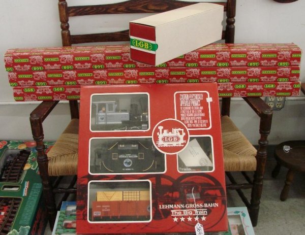 LGB Train Set "The Big Train"by Lehmann - Gross - : LGB Train Set "The Big Train" by Lehmann-Gross-Bahn, West Germany. Comes with an Extra Car numbered 4073 and having three boxes of additional Track, each box containing 6 pieces and the boxes are mark