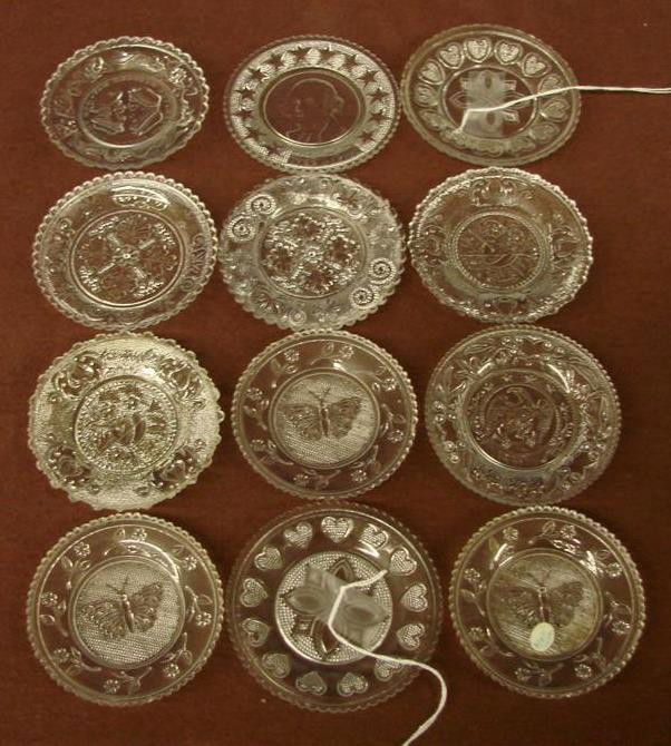 542 12 Antique Sandwich Glass Cup Plates Oct 29, 2011 Professional