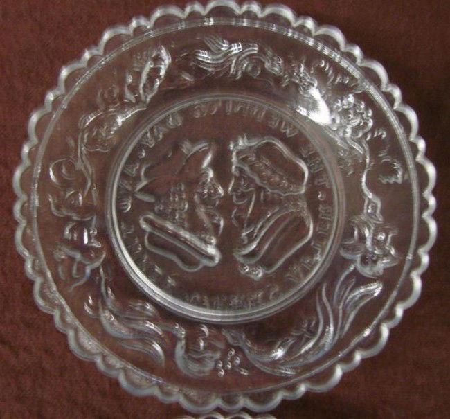 542 12 Antique Sandwich Glass Cup Plates Lot 542