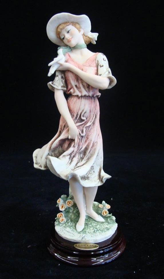 Giuseppe Armani Figurine: Elise #410C. 1999 Figurine of: Giuseppe Armani Figurine: Elise #410C. 1999 Figurine of the Year. Depicts Young Woman Holding Dove. Box & COA. Auction Estimate: $150-250.