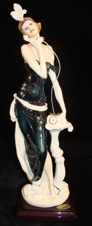 Giuseppe Armani Figurine: Jennifer #1301C. 2001 Members: Giuseppe Armani Figurine: Jennifer #1301C. 2001 Members Only Piece. Depicts lady in Décolleté Gown on Phone. 14.5" Ht. Box & COA. Auction Estimate: $150-250.