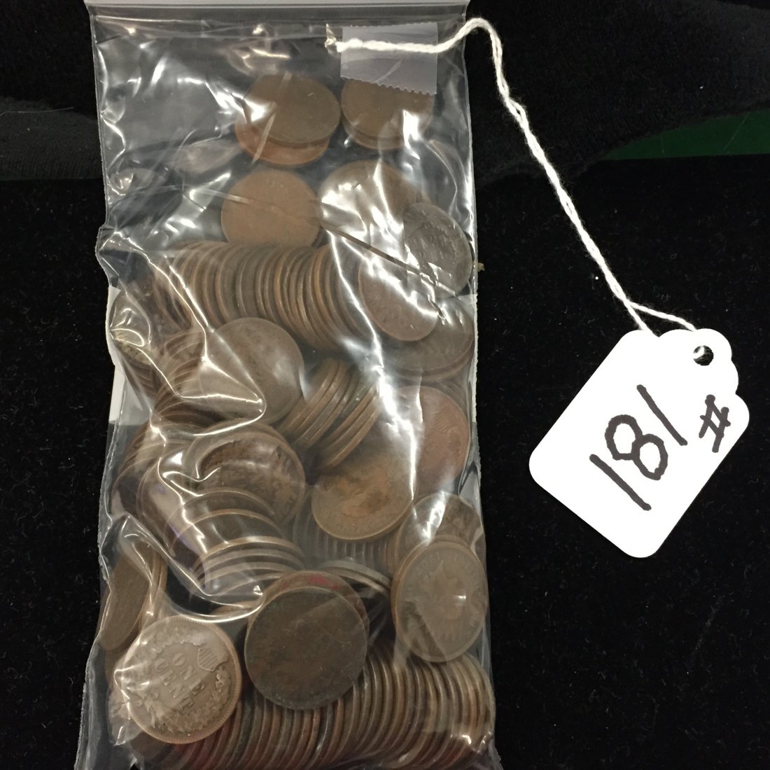 150 American Indian Head Pennies; Various Dates.: 150 American Indian Head Pennies; Various Dates & Conditions, Circa 1859-1909; Red Book Value $3 & up Each, G4 Condition. Auction Estimate: $150-250.