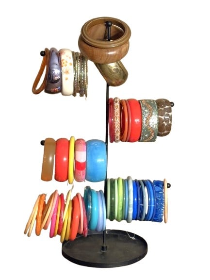 Lot of Decorative Bangles: Lot of Decorative Bangles, Lucite, Wood, and acrylic. Various styles and Designs.